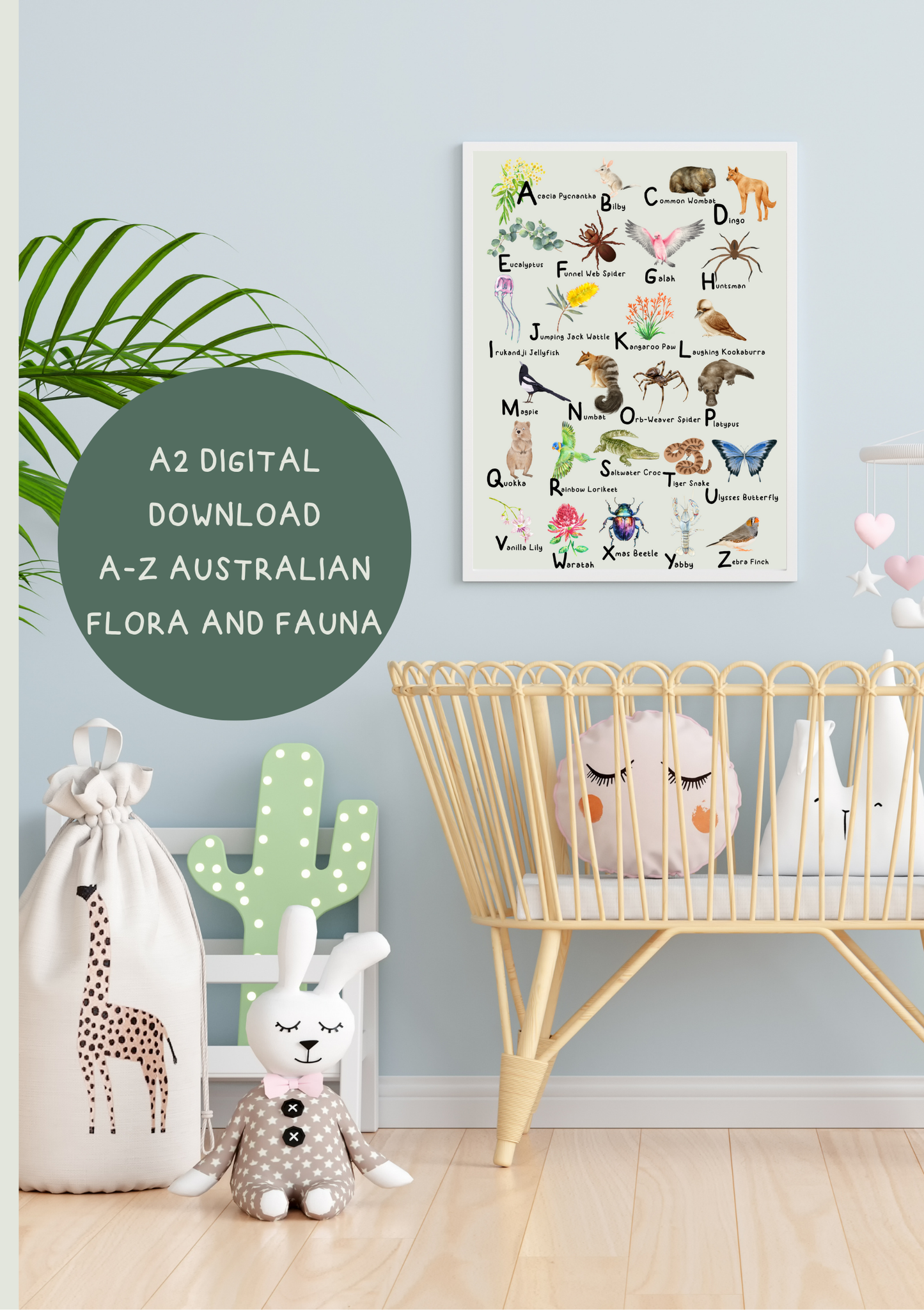 A-Z Australian Flora and Fauna A2 Digital Download