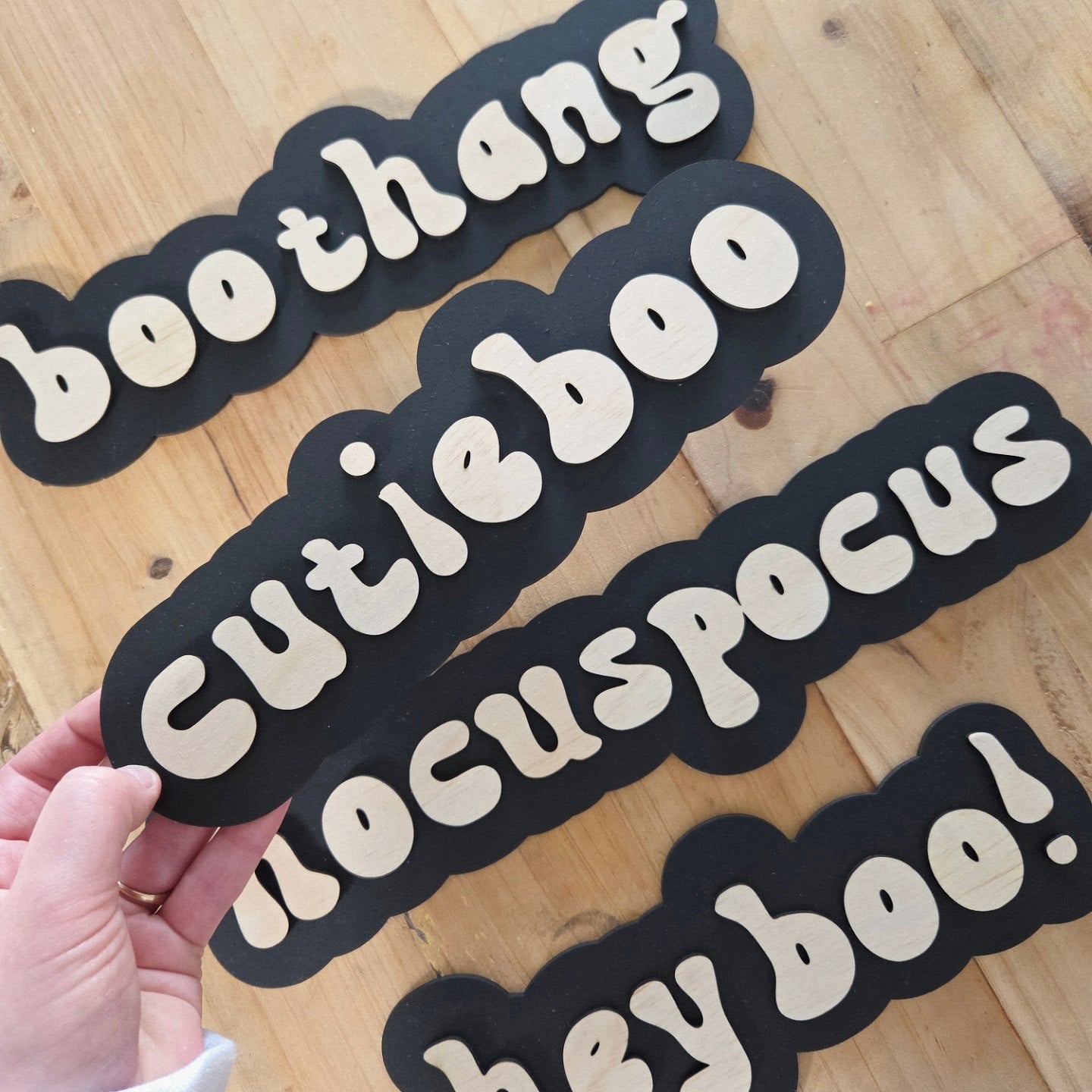 Double Layer 'Boo' Display Signs