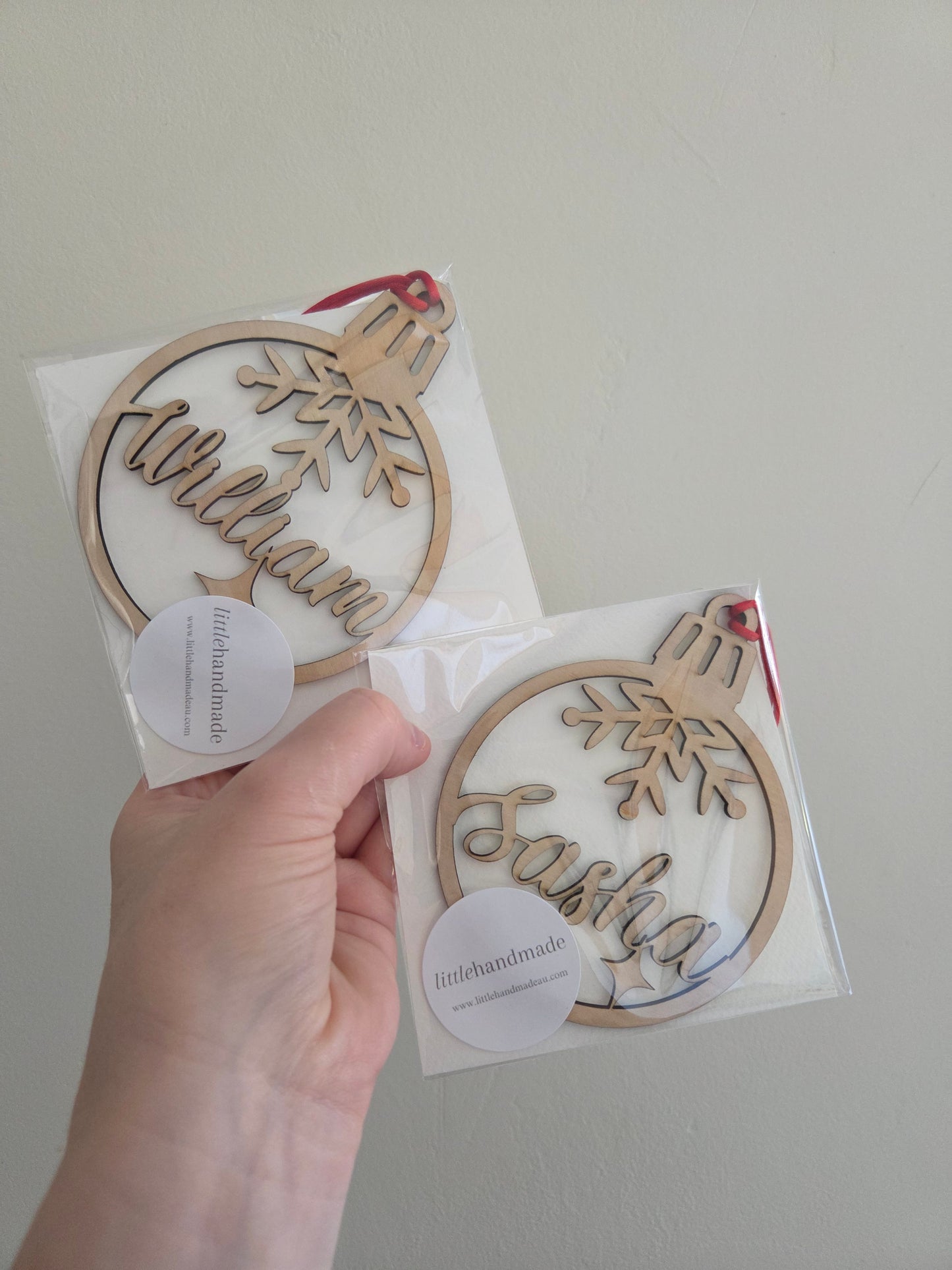 Personalised Name Christmas Baubles