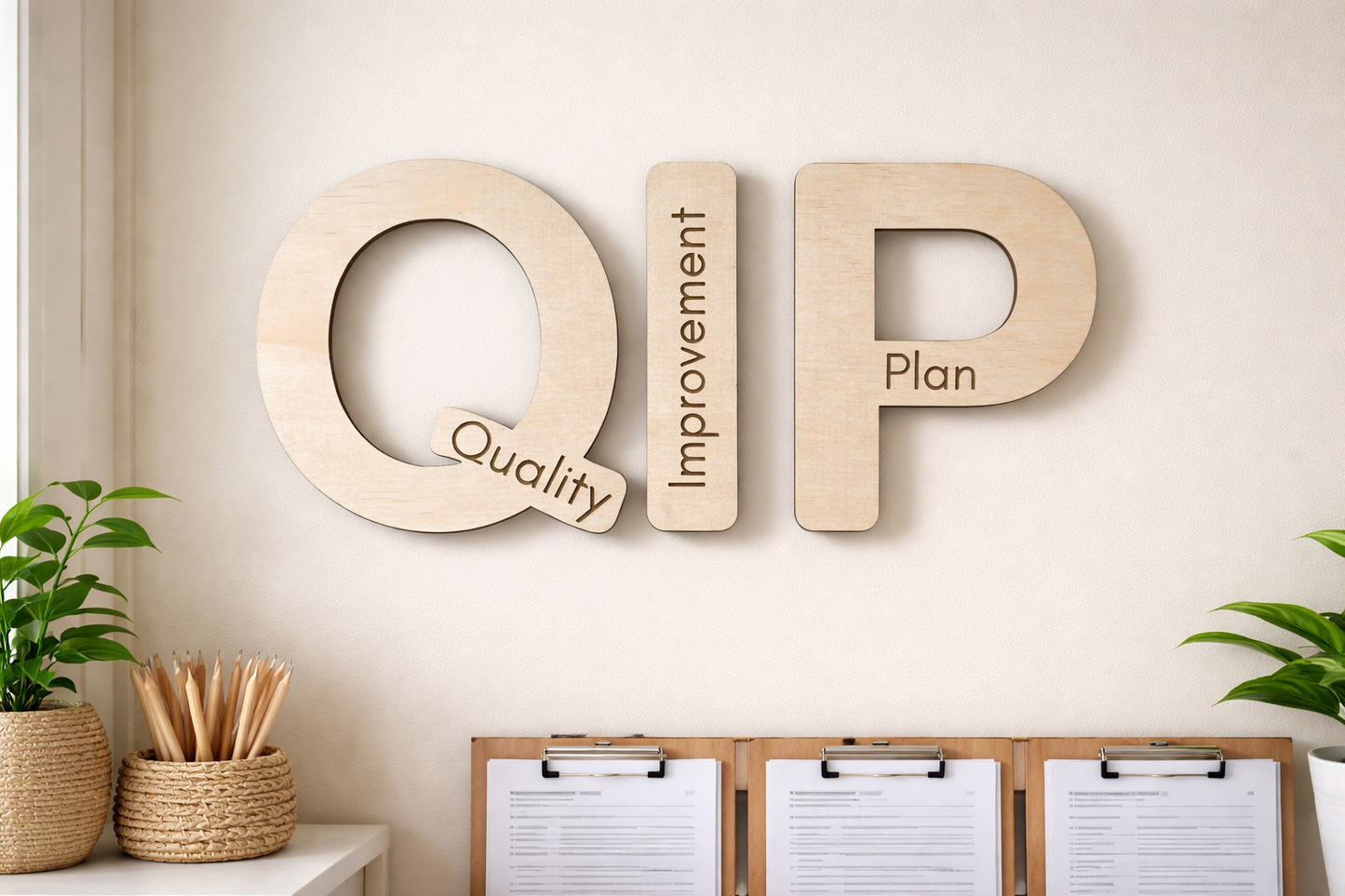 Quality Improvement Plan (QIP) Wall Display Letters