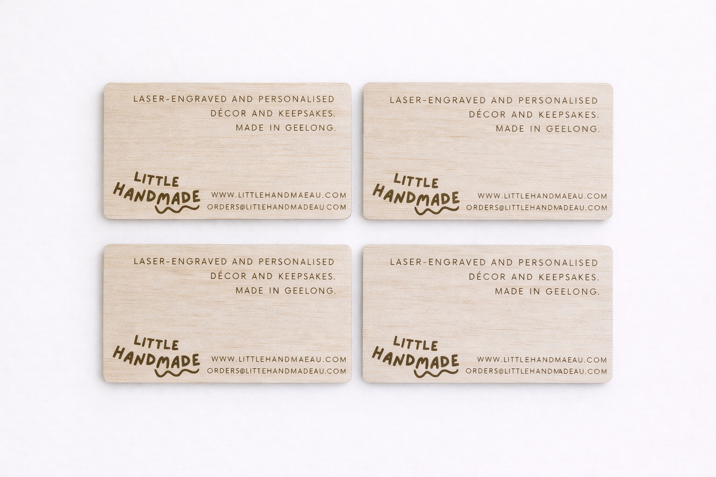 Personalised Timber Business Cards