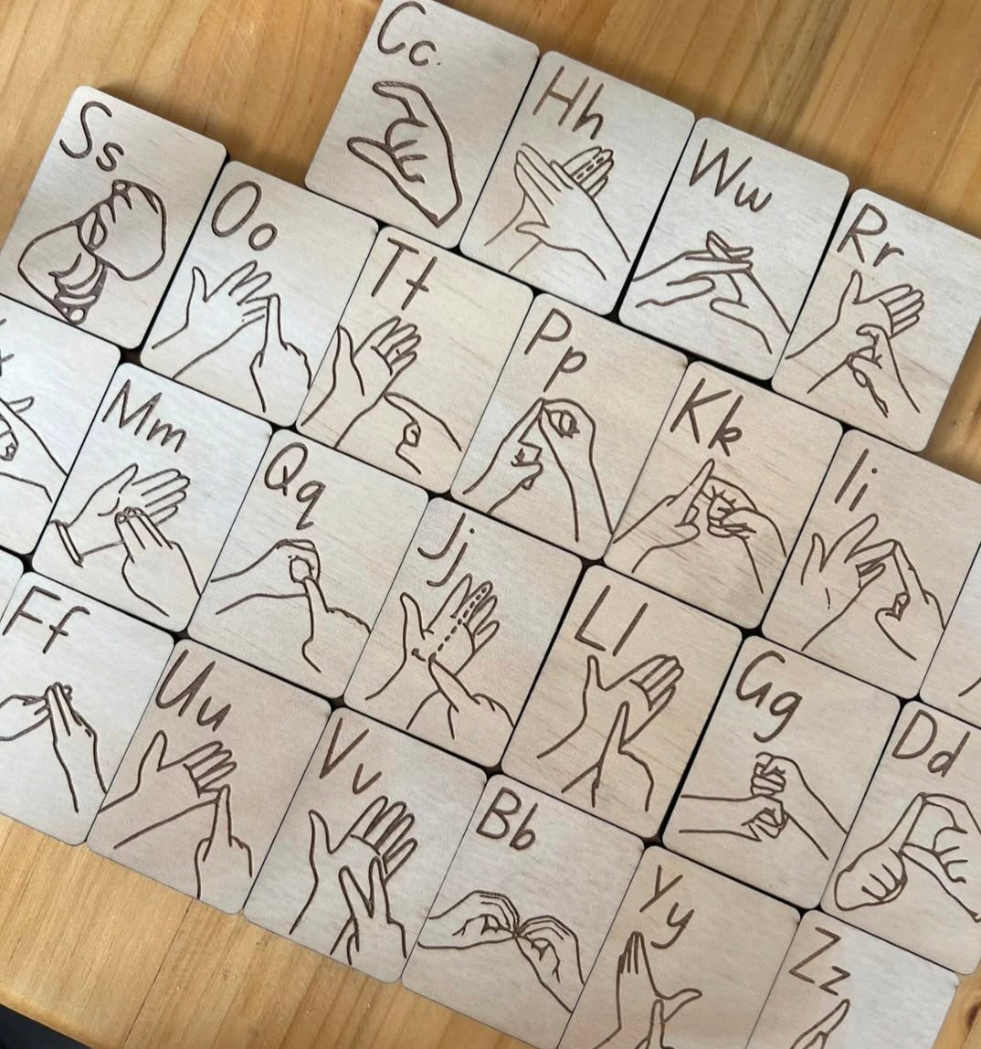 Auslan A-Z Alphabet Learning Tiles