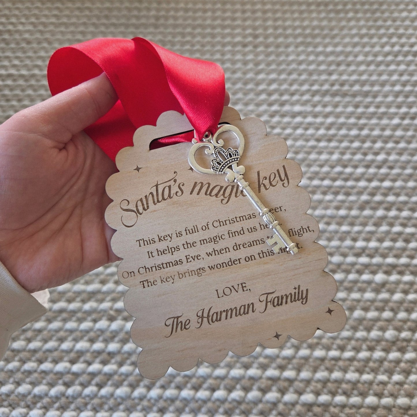 'Santa's Magic Key' Plaque and Key
