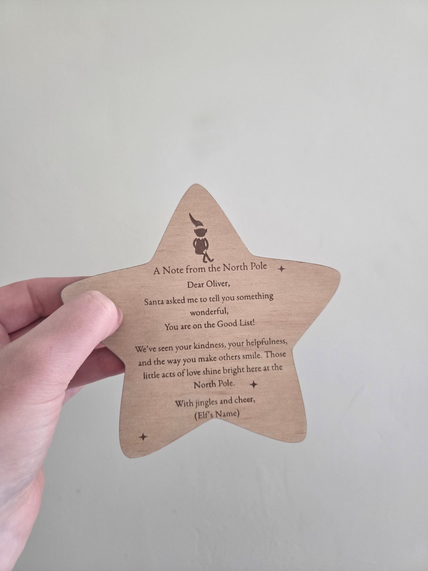 'A Note from the North Pole' Elf on the Shelf Star Prop