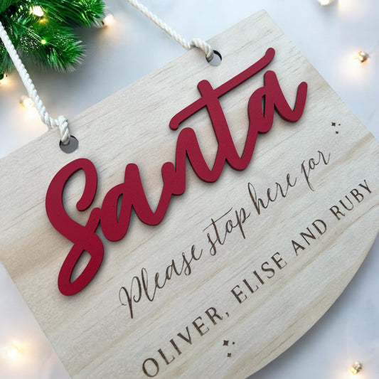 Santa ‘Please Stop Here For _____’ Sign