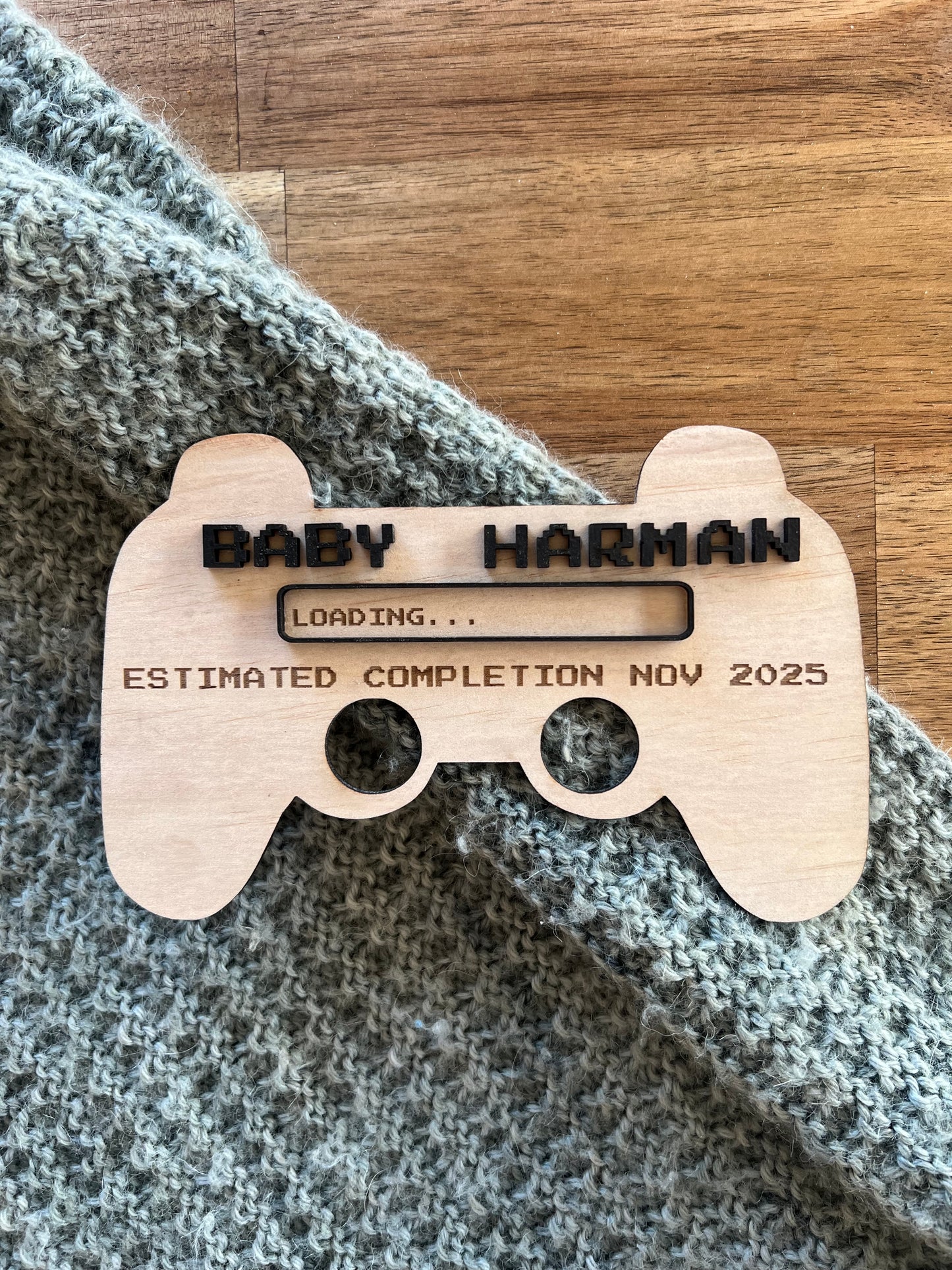 Gaming Theme Birth Announcement Plaque