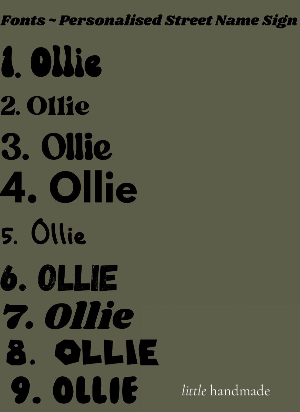 Personalised Street Name Sign