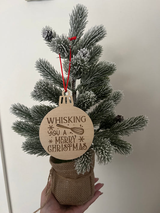 ‘Whisking you a Merry Christmas’ Christmas Baker/Cook Bauble