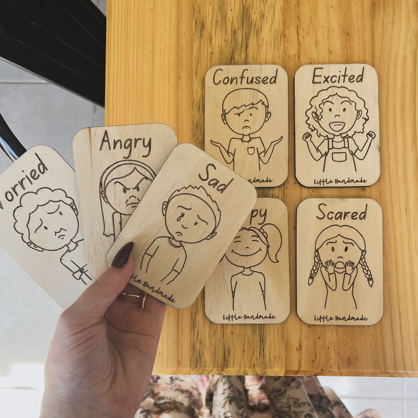 ‘Our Emotions’ Timber Flashcards