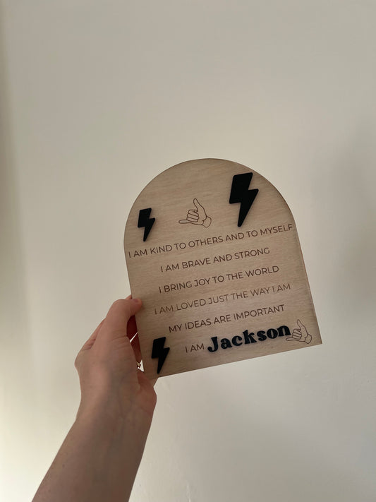 Personalised Affirmation Plaques