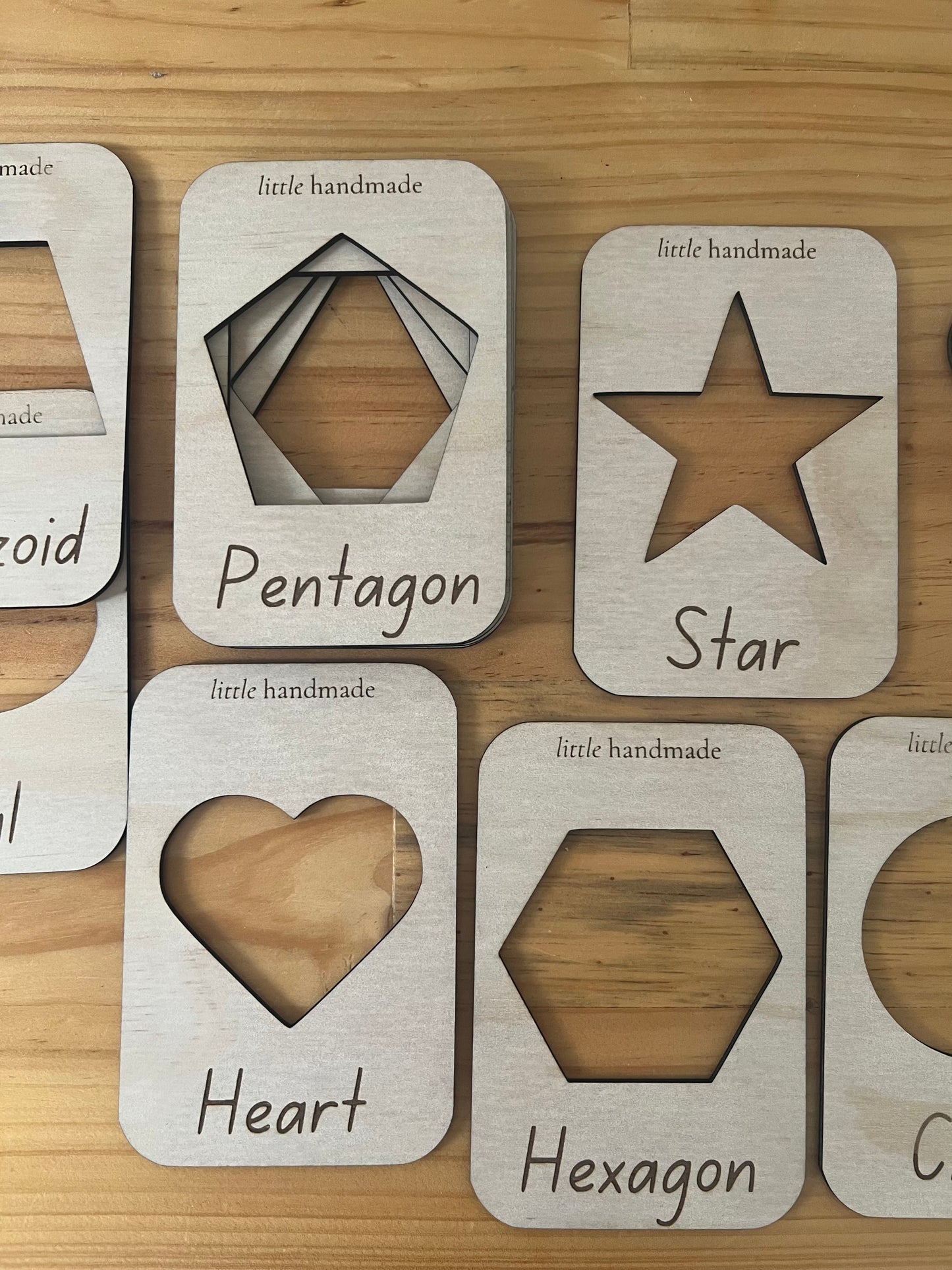Wooden Shape Flashcards