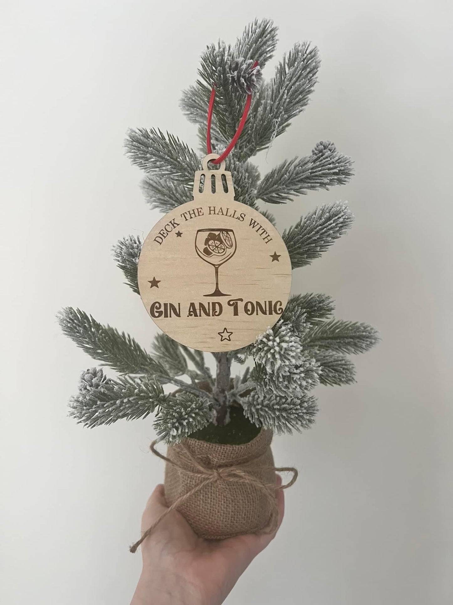 ‘Deck the Halls with Gin and Tonic’ Christmas Bauble