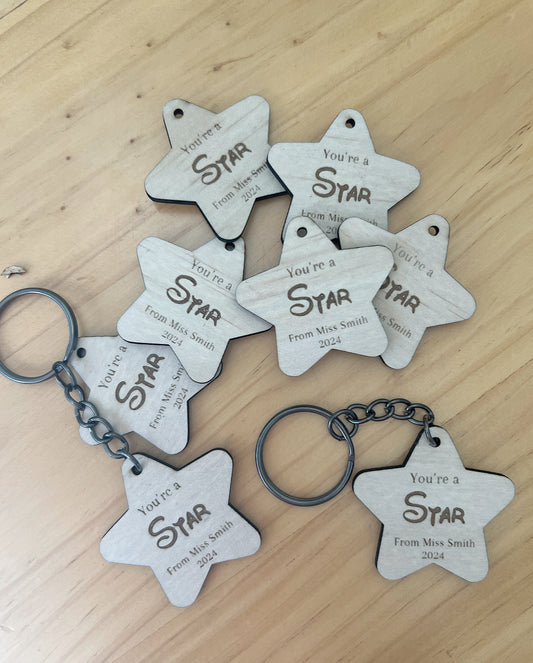 “You’re a Star!” End of Year Teacher Student Gift Keyrings