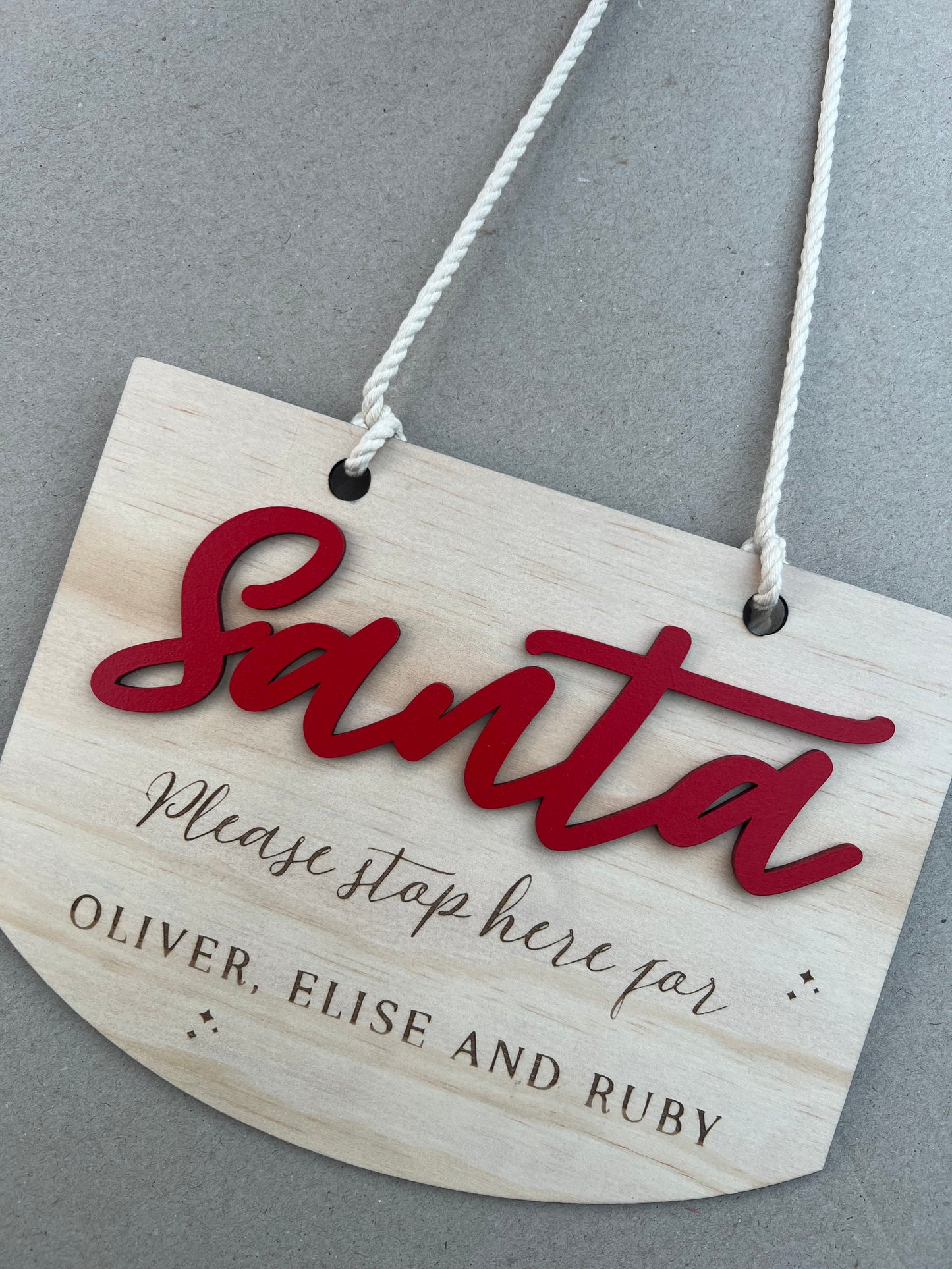 Santa ‘Please Stop Here For _____’ Sign