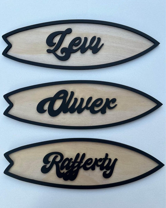 Personalised Surfboard Name Signs