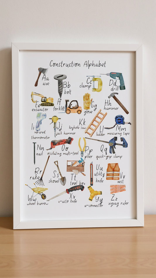 Set of 2 A2 Construction Alphabet and Numbers Digital Product