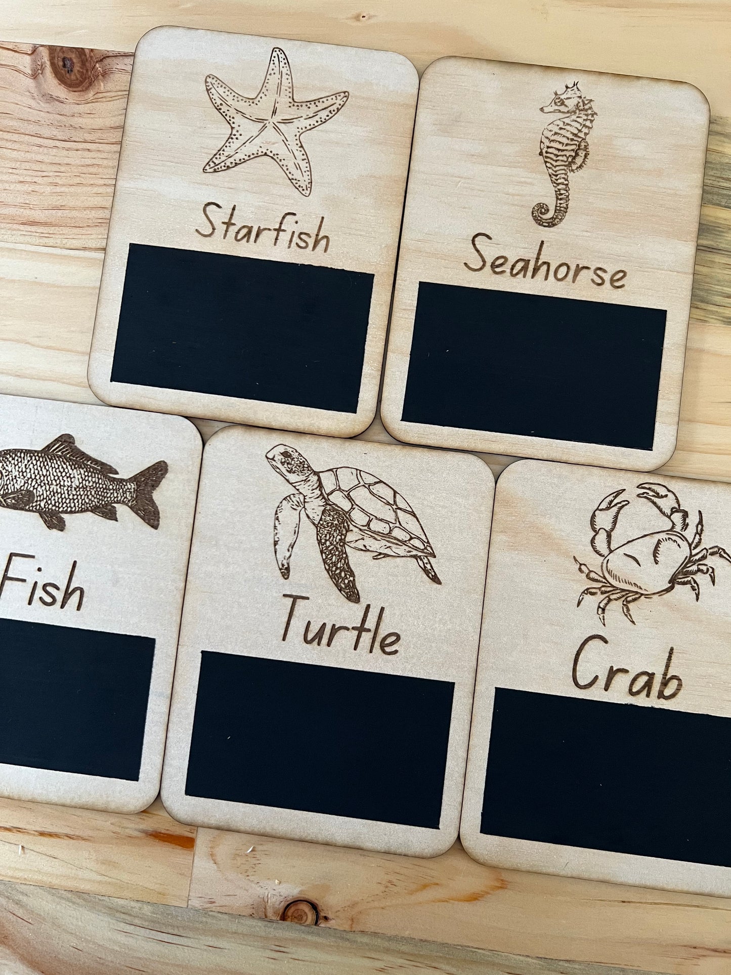 ‘Under the Sea’ Timber Flashcard Chalkboard Set