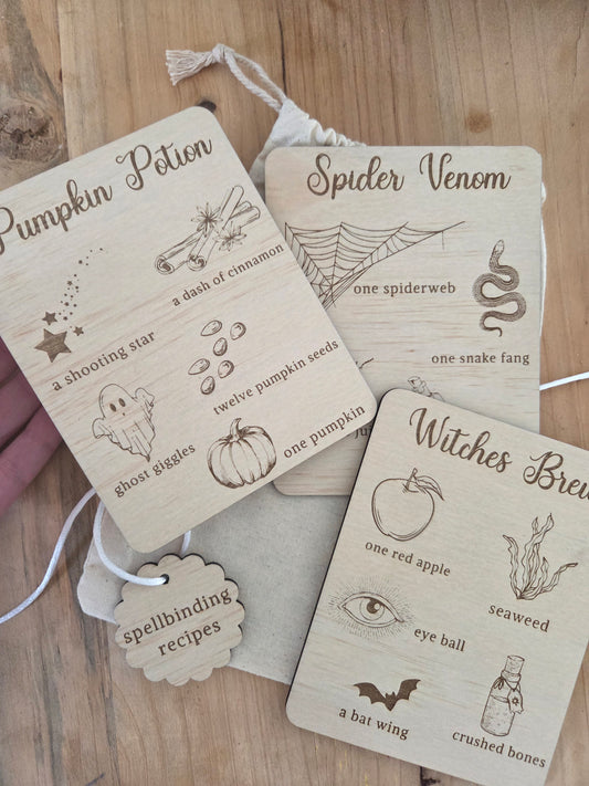 Set of 3 Spellbinding Recipe Cards