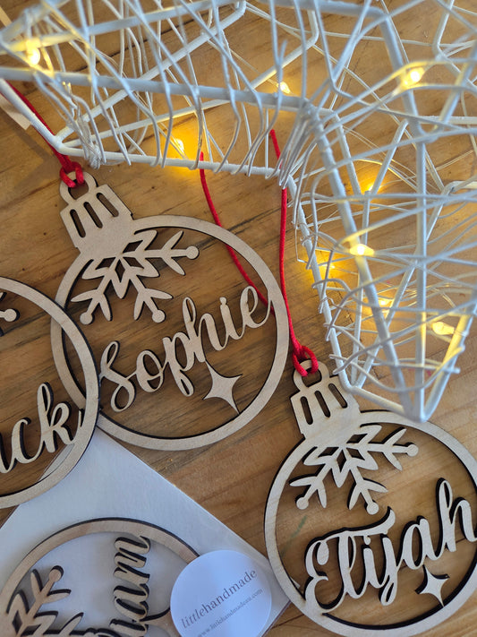 Personalised Name Christmas Baubles