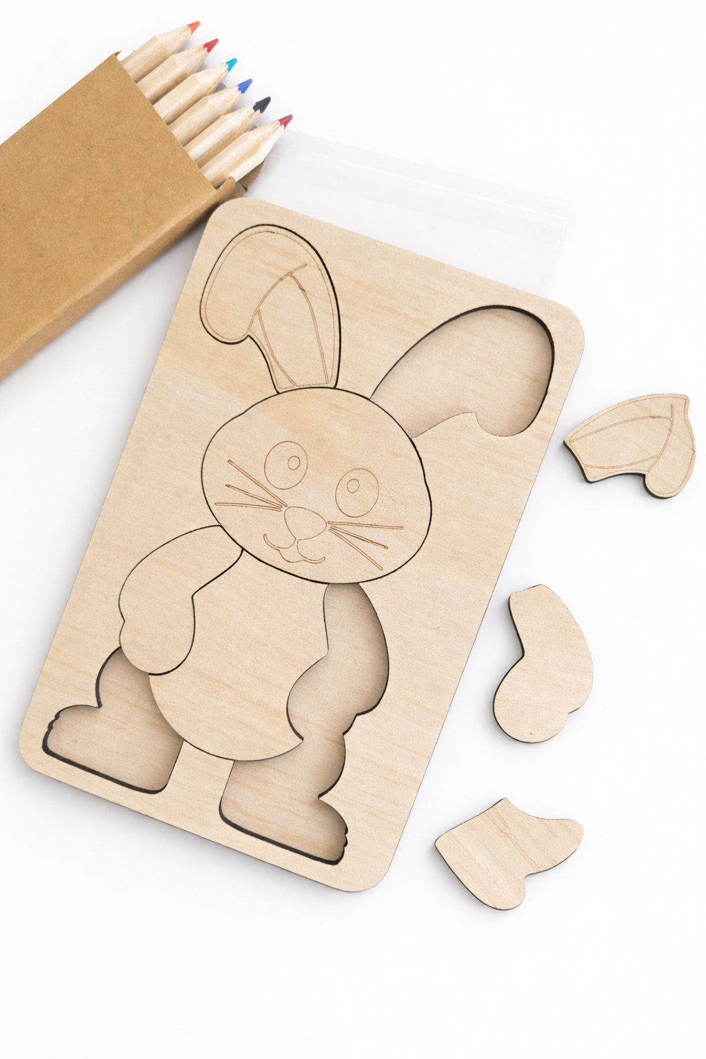 Colour Your Own Easter Bunny Puzzle