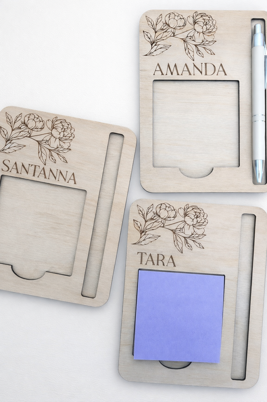Personalised Sticky Note and Pen Holders