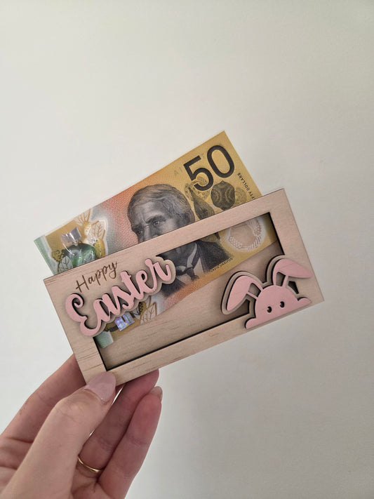 'Happy Easter' Bunny Money Holder