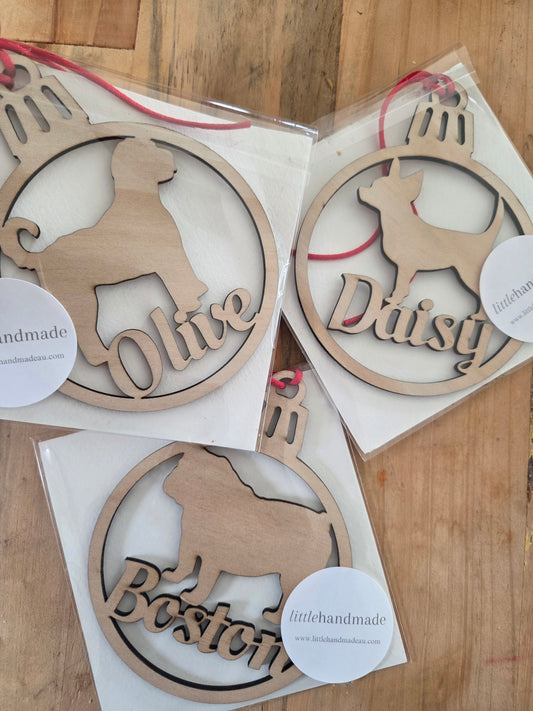 Personalised Dog Baubles