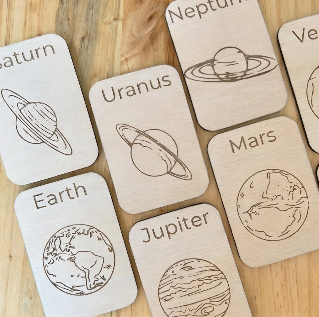 Set of 8 Planet Flashcards