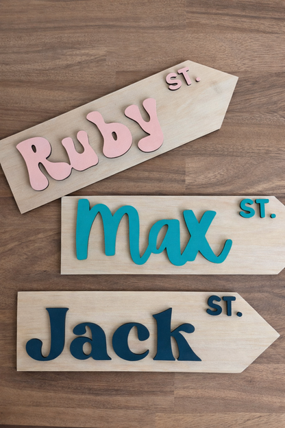 Personalised Name Street Signs Kids Decor