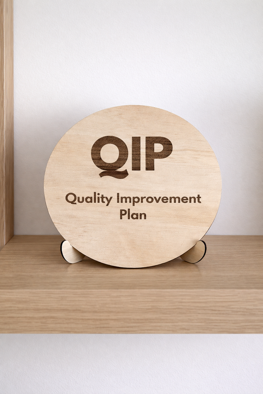 Childcare/OSHC Quality Improvement Plan Sign and Stand