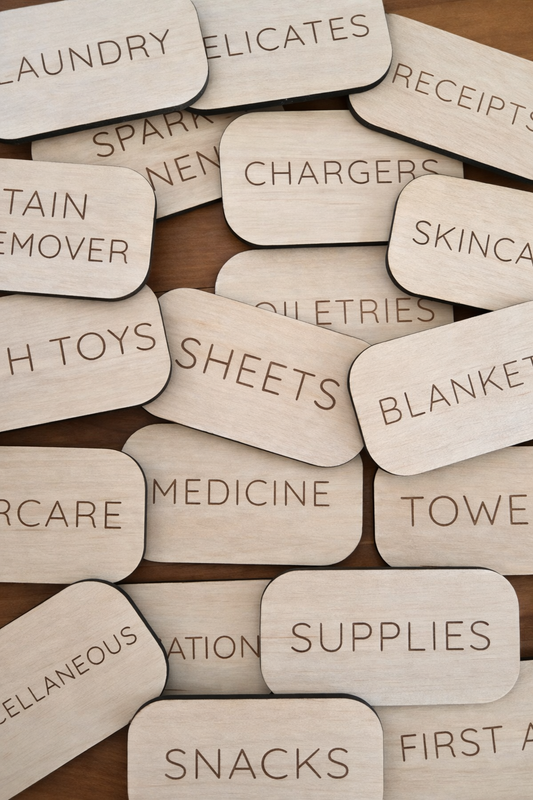 Home Organisation Label Tags