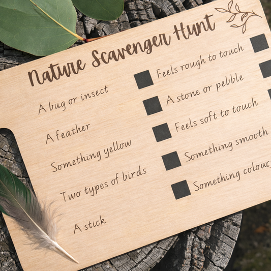 Children's Nature Scavenger Hunt Chalkboard