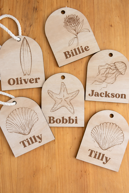 Personalised Back to School Ocean Themed Bag Tags