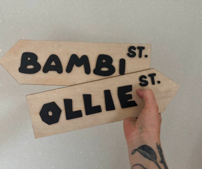 Personalised Name Street Signs Kids Decor