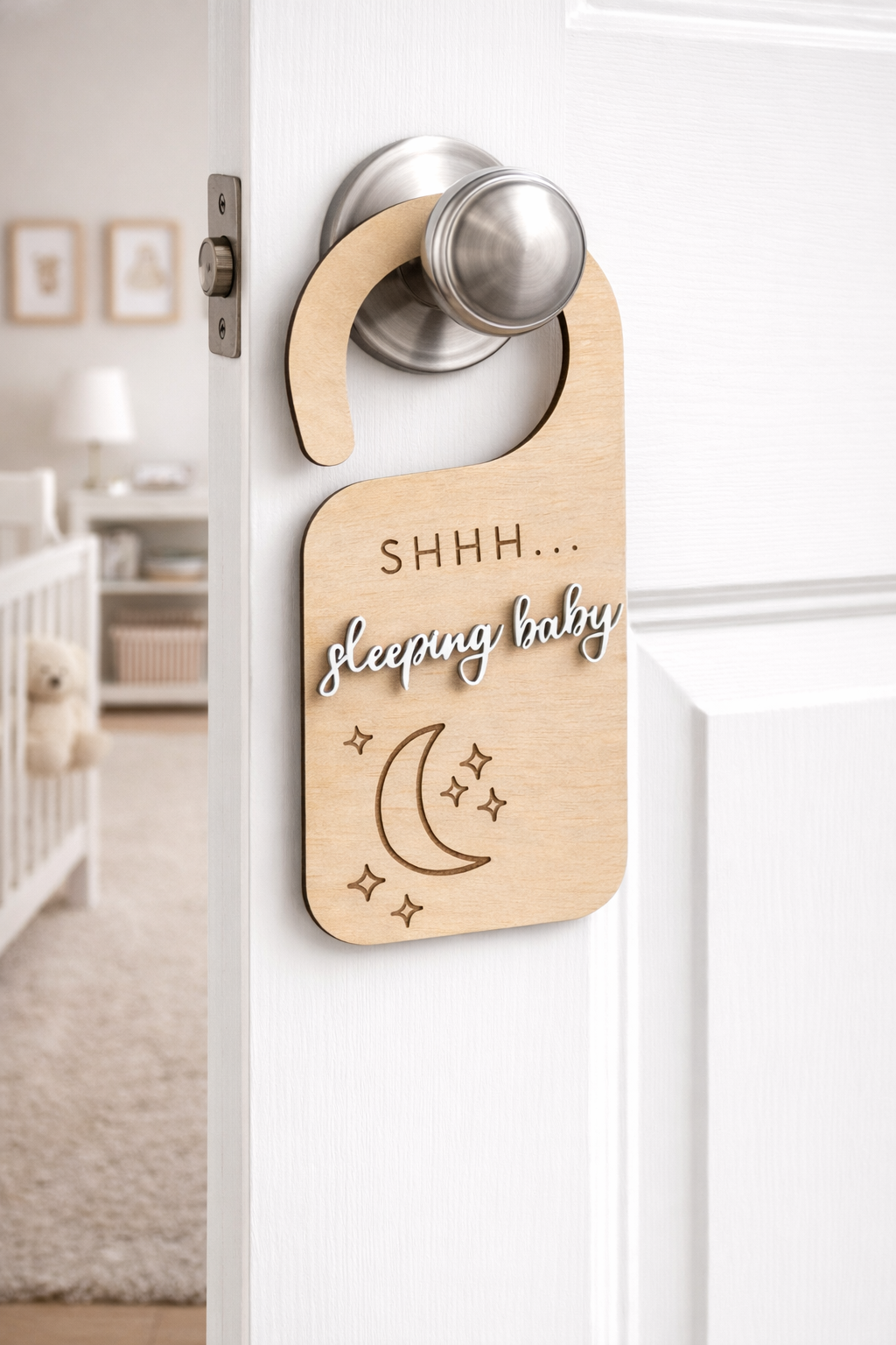 SHHH... Sleeping Baby Door Hanger